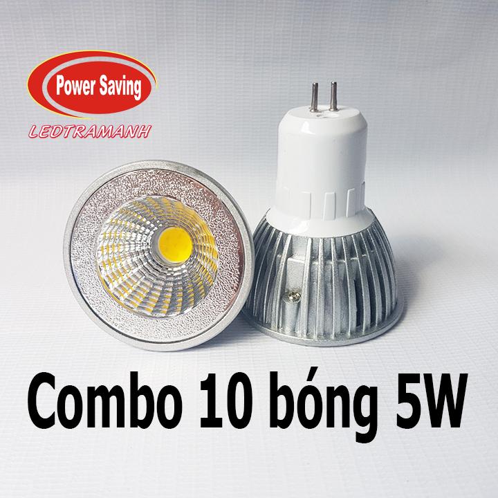 Combo 10 bóng ghim LED chén 5W chip COB