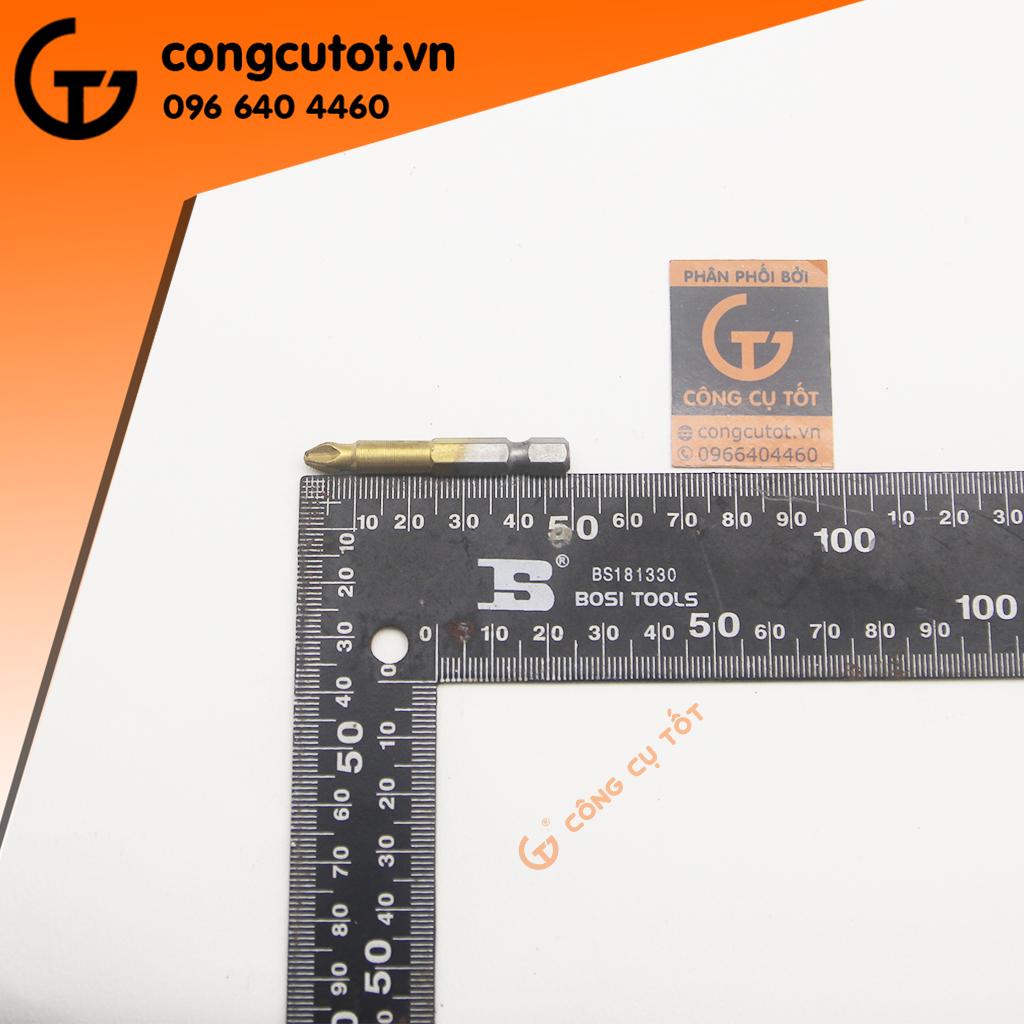 Mũi vặn đầu vít phủ Titanium chuôi lục