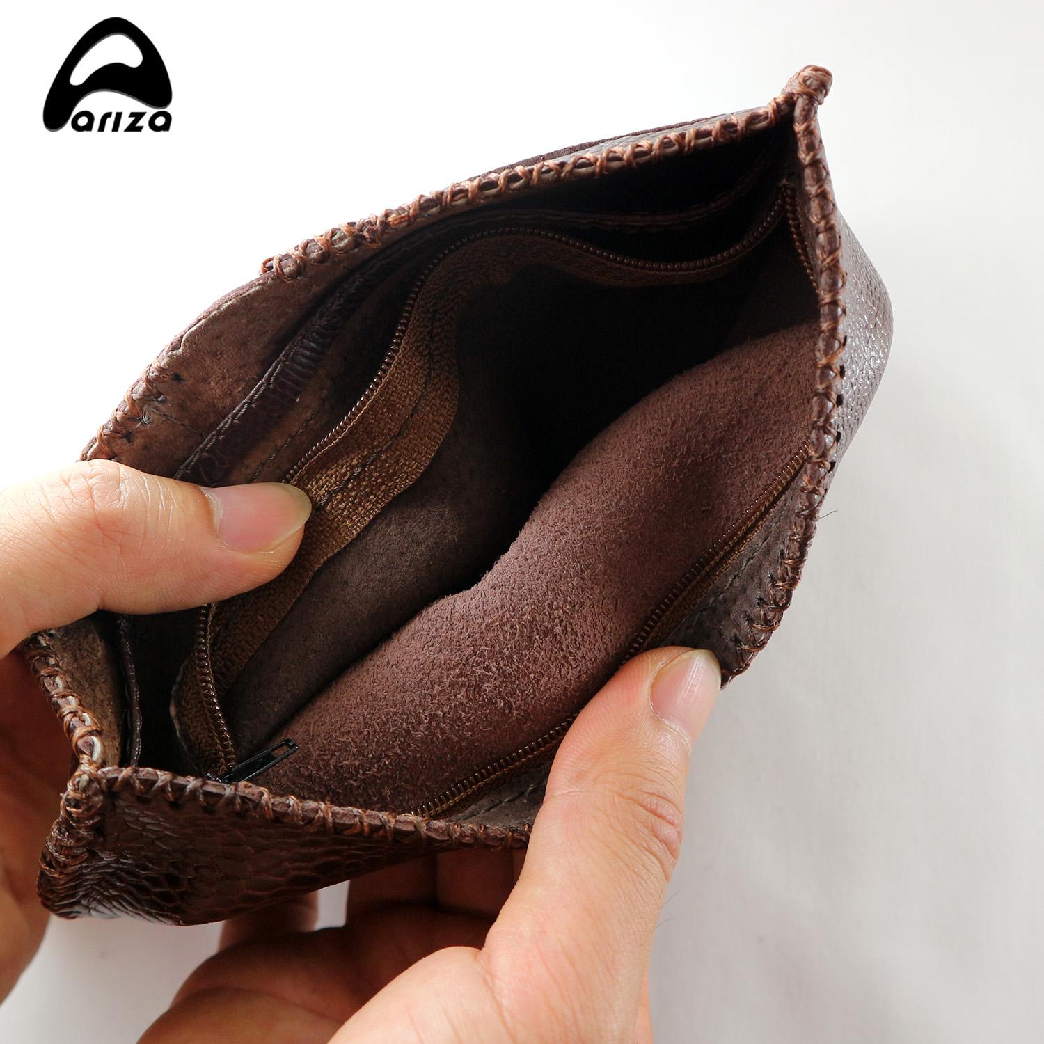 Bóp ví nam đứng da bò vân đà điểu Ariza ( PHAT TIEN SHOP bảo hành 12 tháng)