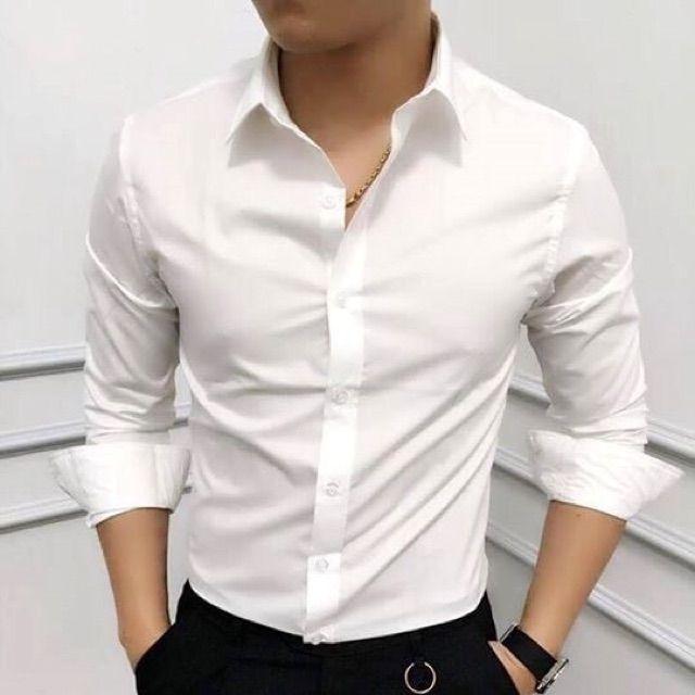 Áo Sơ Mi Nam Công Sở Hàn Quốc (Màu Trắng)