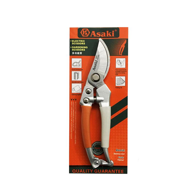 Kéo cắt cành (kiểu Nhật) 8'' lưỡi Inox Asaki