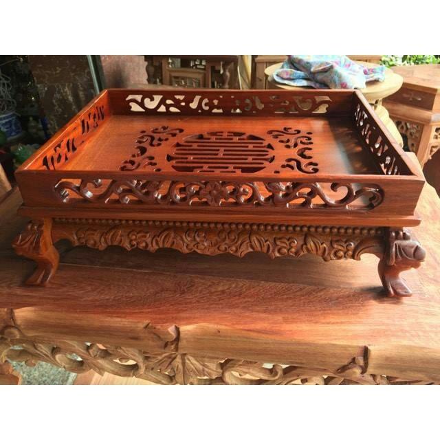 High Quality Wooden Tea Tray with Handcrafted Patterns
