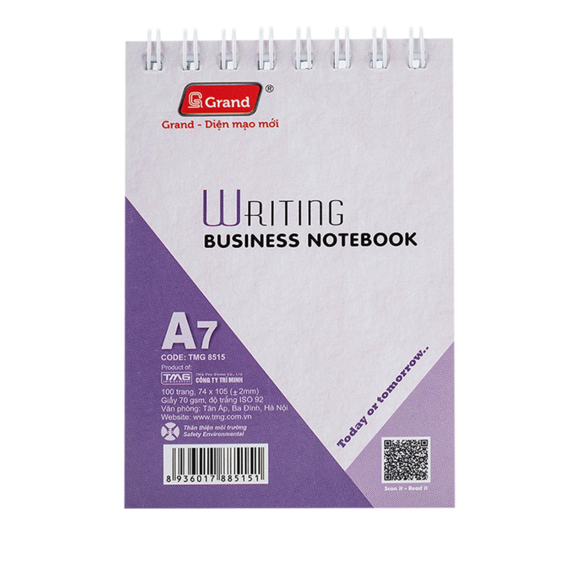 [HCM]BỘ 6 CUỐN SỔ LÒ XO PGRAND A7 8515 (100 TRANG ĐỨNG 7.4 x 10.5 CM)