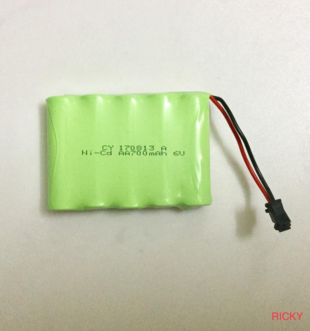 Pin sạc xe điều khiển loại 5 viênAA 6V cổng SM