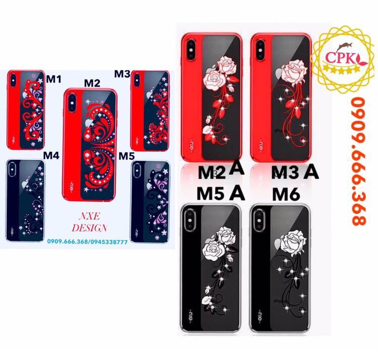 [HCM]Ốp lưng iPhone X hoa văn đính đá mẫu mới 2018
