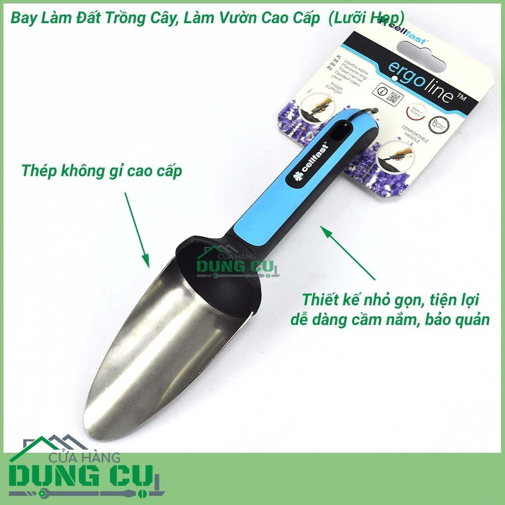 Bay Làm Đất Trồng Cây, Làm Vườn Cao Cấp Cellfast (Lưỡi Hẹp) NHẬP KHẨU BA LAN
