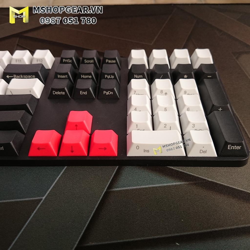 Set keycap thick PBT Trắng – Đen 108 keycap ninja cherry profile