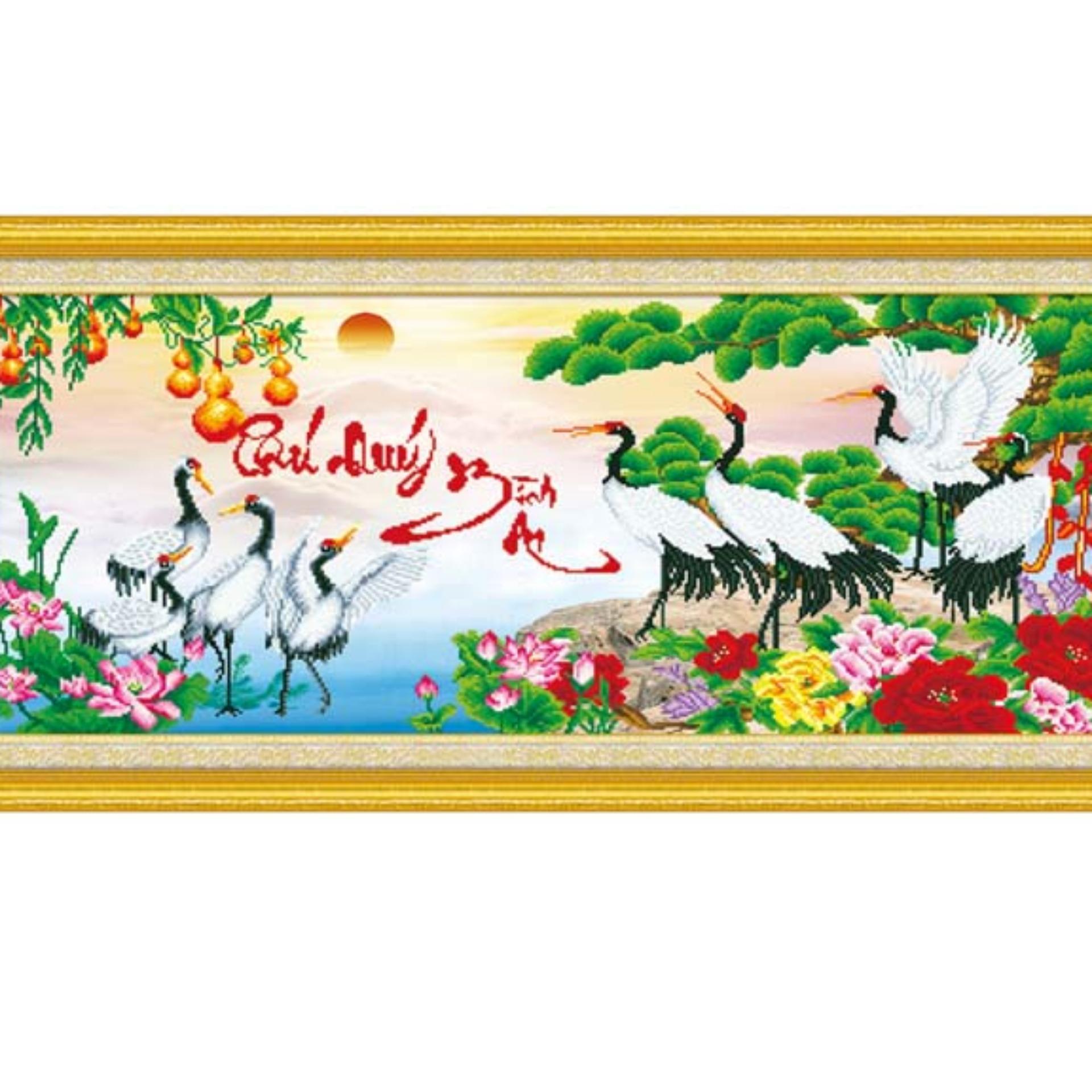 Tranh đính đá Phú quý bình an-YN2017-Ngọc Thịnh