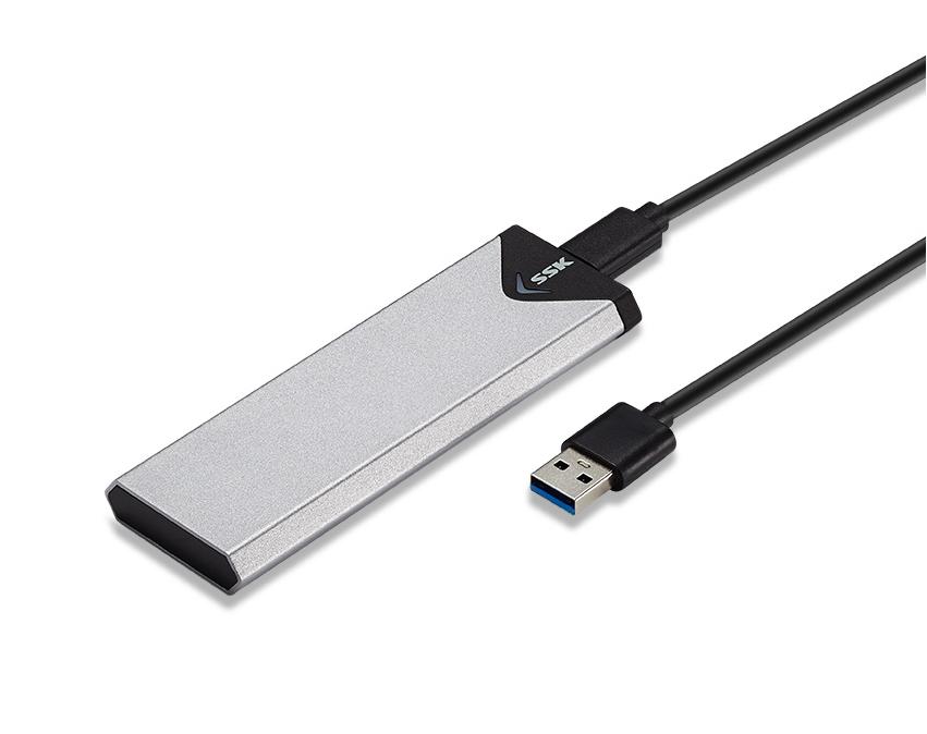 Box ổ cứng SSD M2 Sata sang USB 3.0 SSK SHE-C320