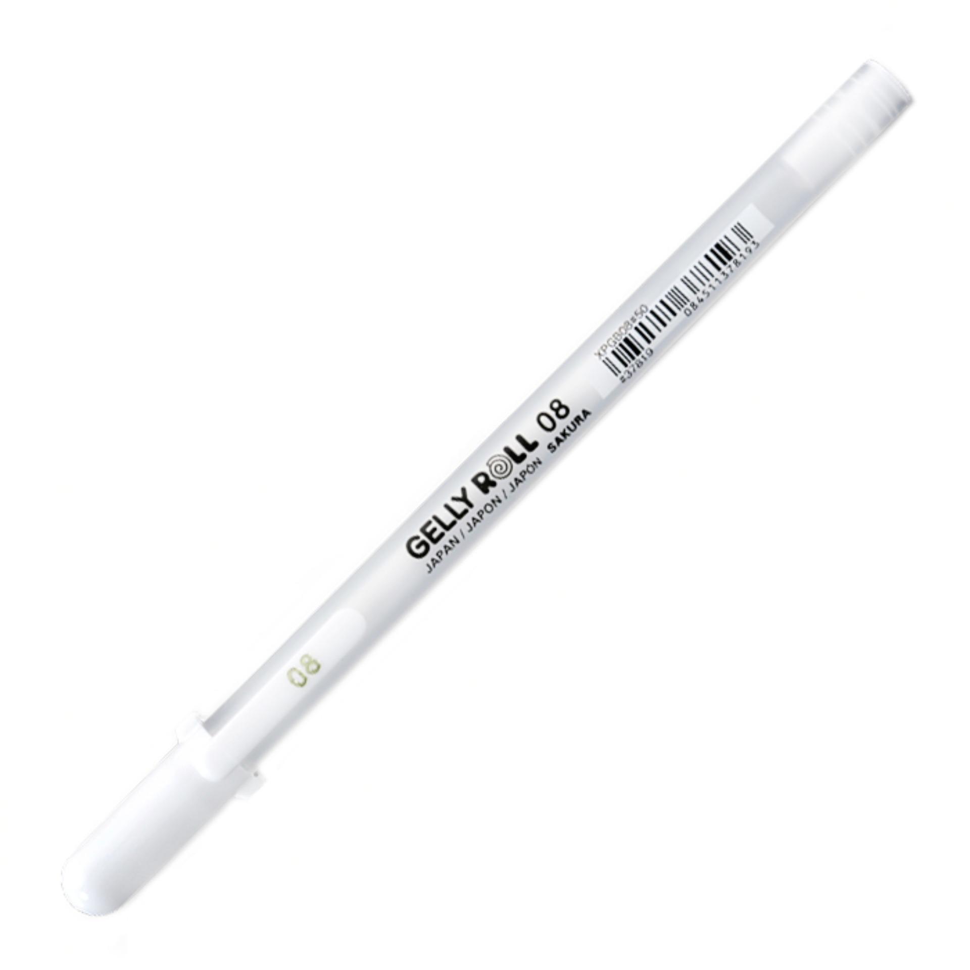 BỘ 3 CÂY BÚT GELL SAKURA GELLY ROLL TRẮNG (SIZE 05, 08, 10)