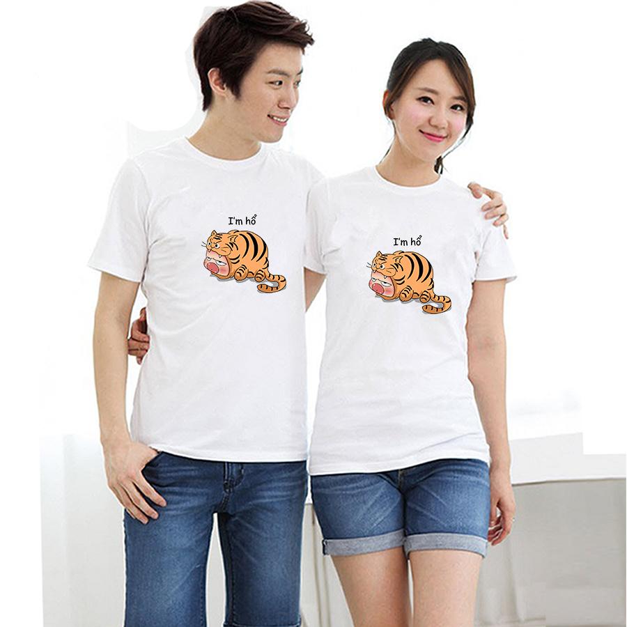 Áo thun cặp đôi in đẹp hình Quỳnh Aka i'm hổ form rộng phong cách hàn quốc ATAC241