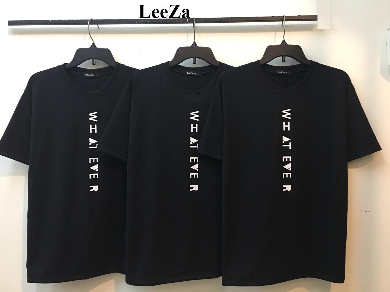 Áo Thun Tay Lỡ Đen What Ever leeza