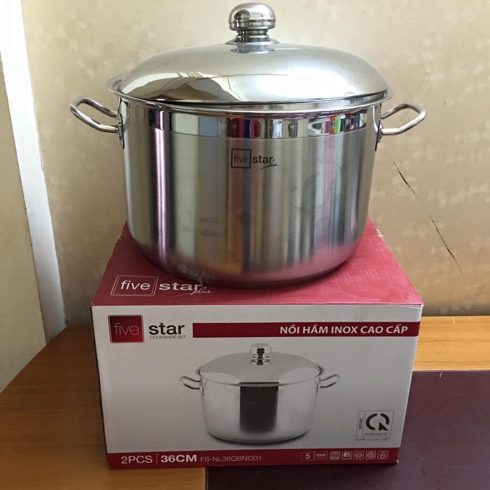  NỒI INOX 3 ĐÁY CAO CẤP FIVESTAR PHI 36cm