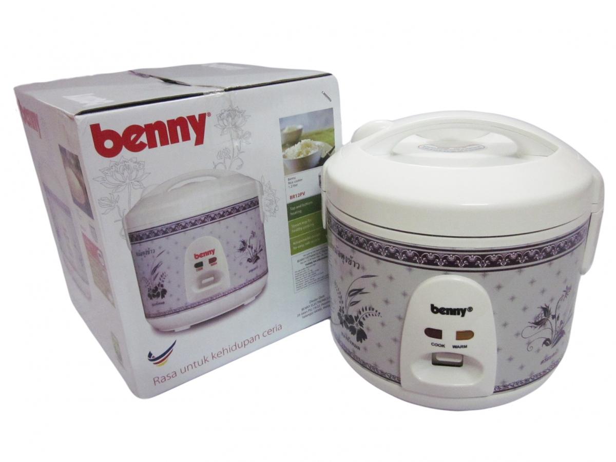 Nồi cơm điện Benny BR-12PV 1,2L 700W (Trắng phối Tím)