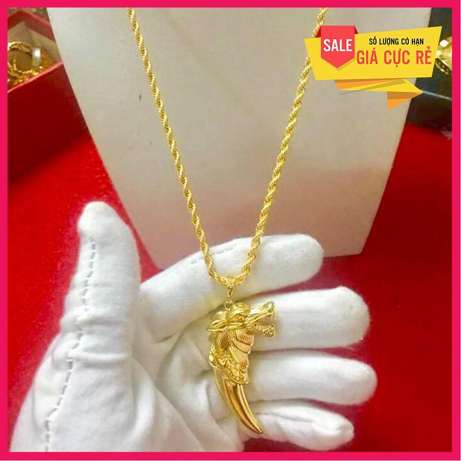 Vòng Cổ Nam Bạc Thái Mạ Vàng, Vòng Cổ Nam Thời Trang ( Màu Vàng)