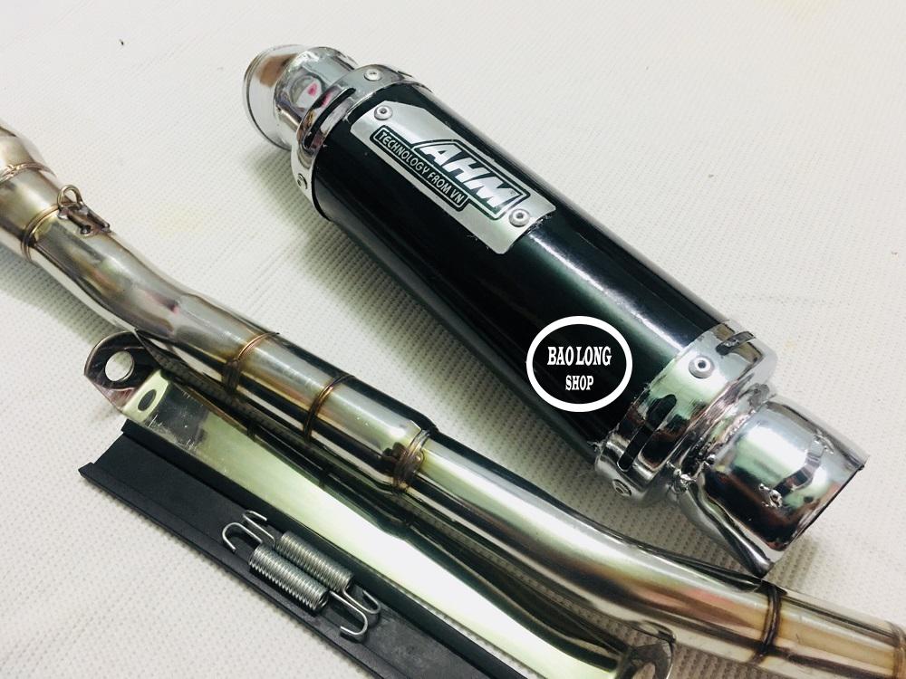Pô AHM full cổ dành cho Sirius 110cc,Jupiter (màu Đen)