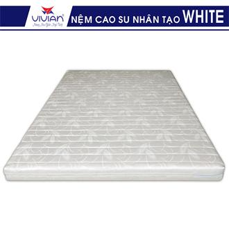 Nệm Cao Su Nhân Tạo WHITE VIVIAN (1.8 x 2.0 m)  Vải gấm Valize cao cấp có chần