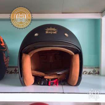 [HCM]Nón bảo hiểm 3/4 kính âm Royal M139 Đen nhám (kính khói)