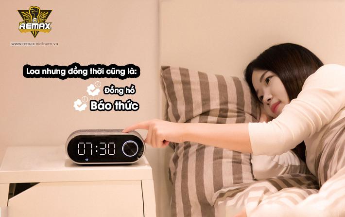 Loa Bluetooth kiêm đồng hồ báo thức Remax RB-M26