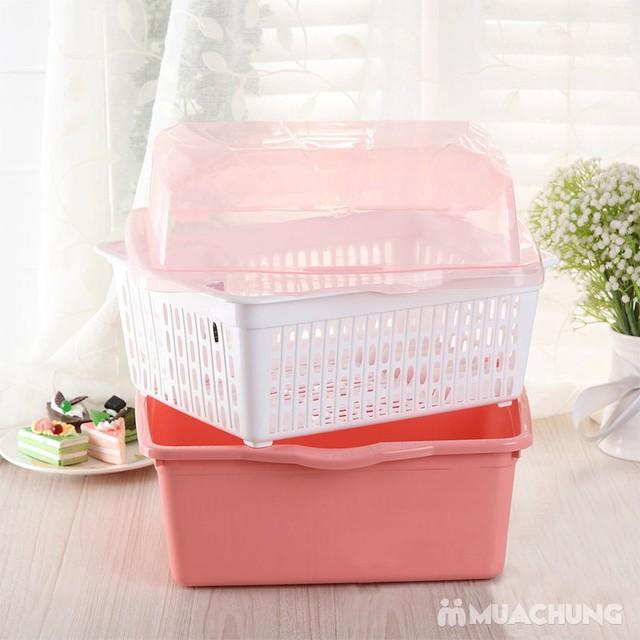 Rổ úp chén bát đĩa có nắp đậy cỡ lớn mẫu mới nhất