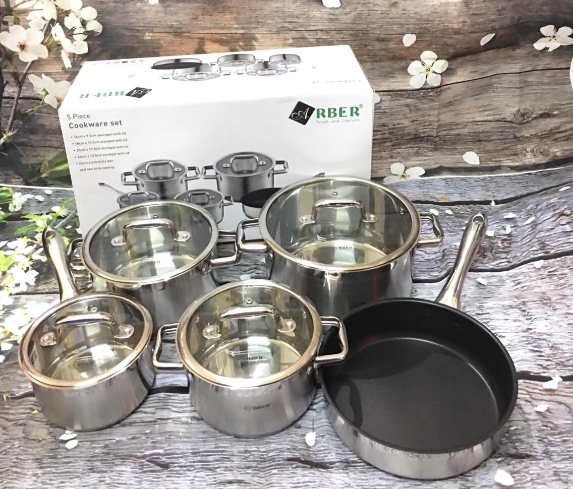 BỘ 5 NỒI CHẢO ARBER CHÍNH HÃNG ĐỨC