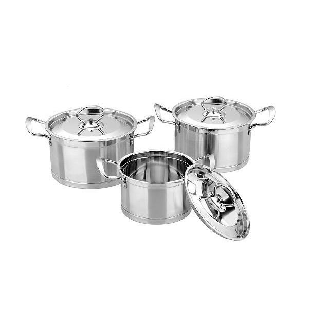 Bộ 3 nồi inox Ecosun BM-S351 18-20-24cm (Nắp Inox – Dùng được với mọi loại bếp)