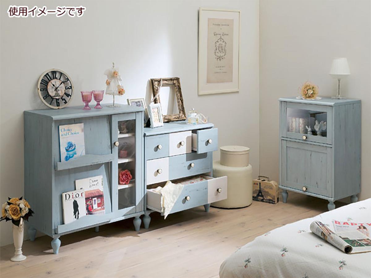 Tủ Trưng Bày 5987868 - shabby japan - màu xanh lơ có vân