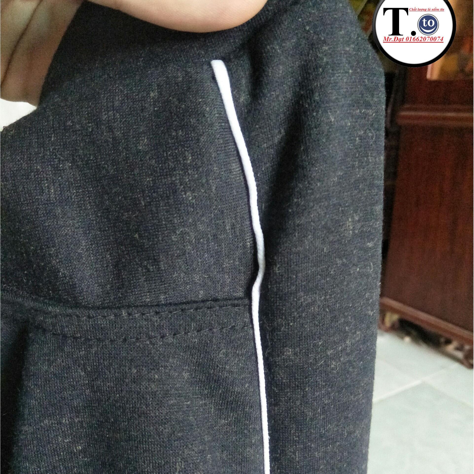 [HCM]Quần thun nữ - legging màu ĐEN BỤI (Ôm body viền sọc TRẮNG)