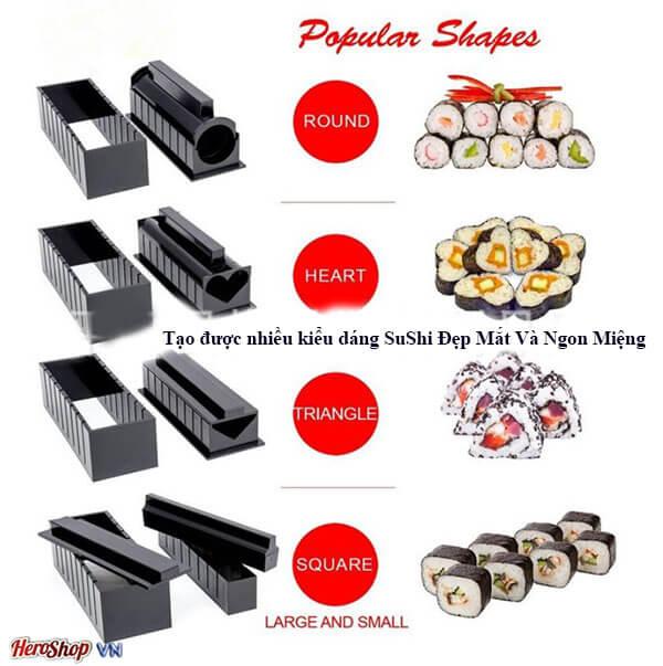 Bộ dụng cụ làm sushi cao cấp 11 món kèm dao tiện lợi HBK-HB01 (Đen)