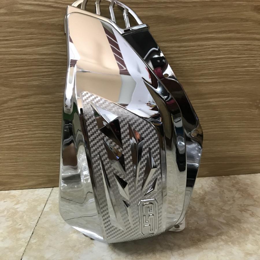 Bộ 4 món Air Blade 2013 - 2021 (Gác chân Inox + Bô E + Che bô + Quạt mạ crom xi) Cao Cấp