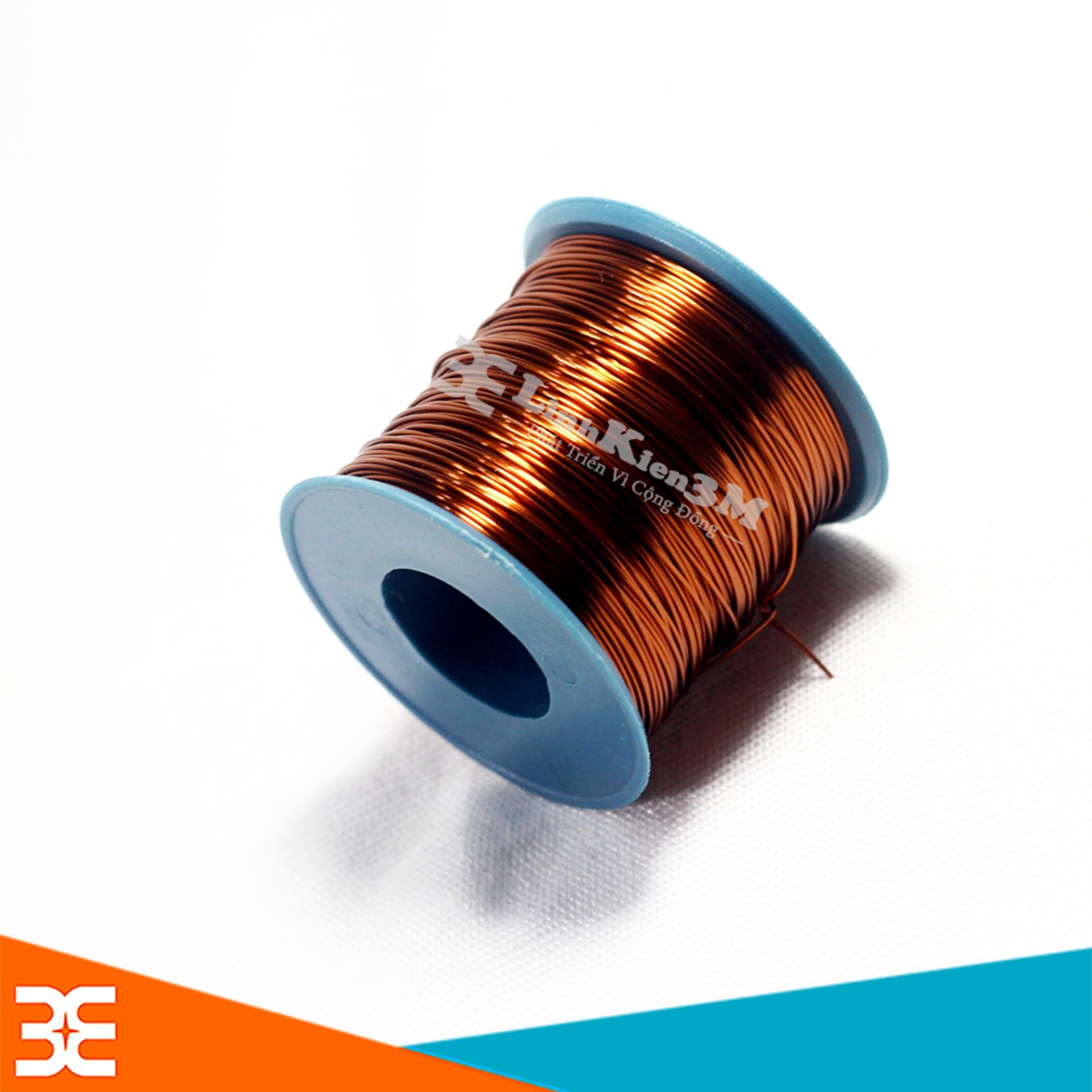 Cuộn 100g Dây Đồng Bọc Cách Điện 0.5mm