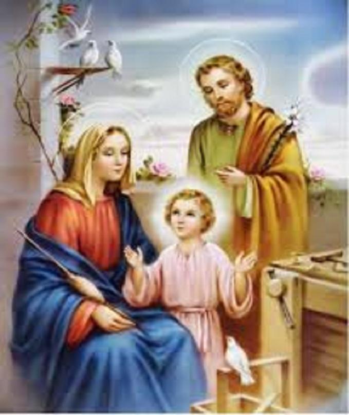 [HCM]Tranh đính đá gia đình thánh gia LV042