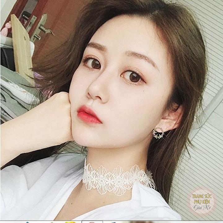 Hoa tai nữ vòng tròn hoa sát tai HT191