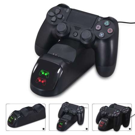 ที่ชาร์จ USB คู่แท่นชาร์จสำหรับ PlayStation PS4/PS4 Slim/PS4 Pro Controller - INTL