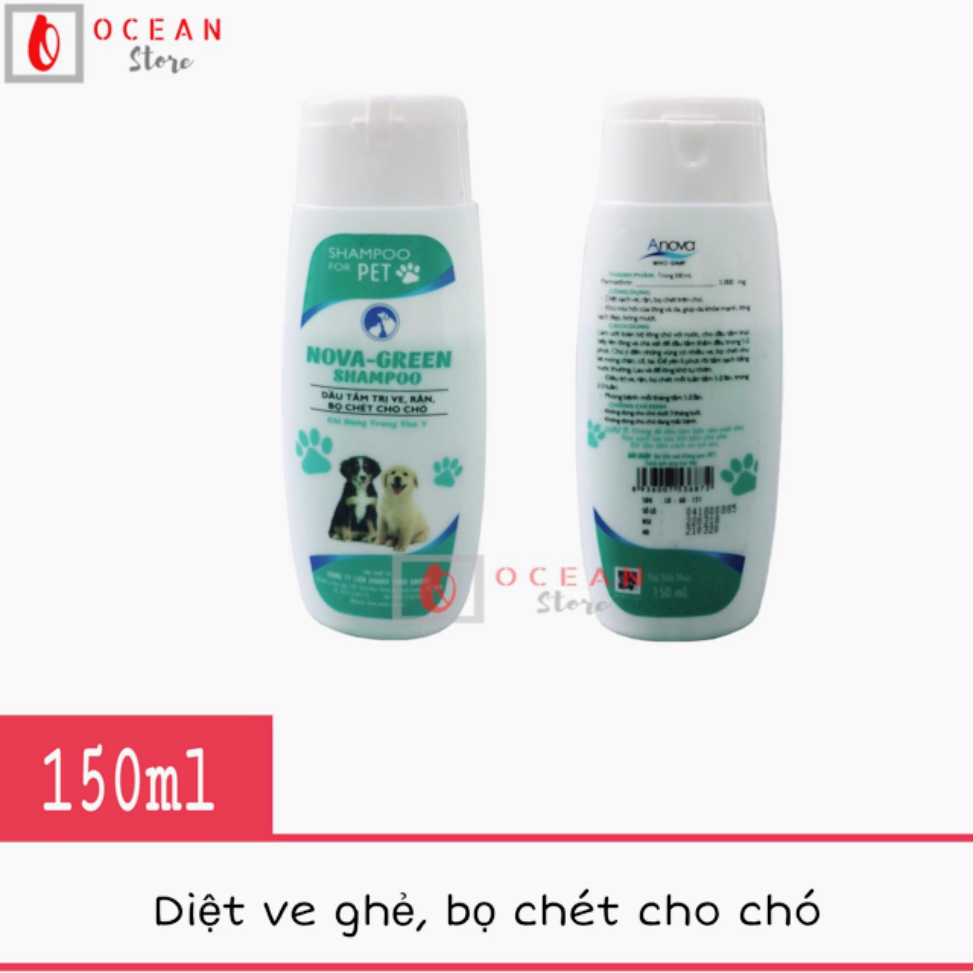 Sữa tắm diệt ve ghẻ, bọ chét chó mèo - Anova Green 150ml Xanh