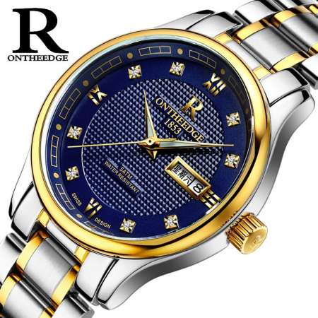 Rui Zhi Yuan นาฬิกากันน้ำสแตนเลส ชายหญิง พร้อมสายหนัง Rui Zhi Yuan นาฬิกากันน้ำสแตนเลส ชายหญิง พร้อมสายหนัง