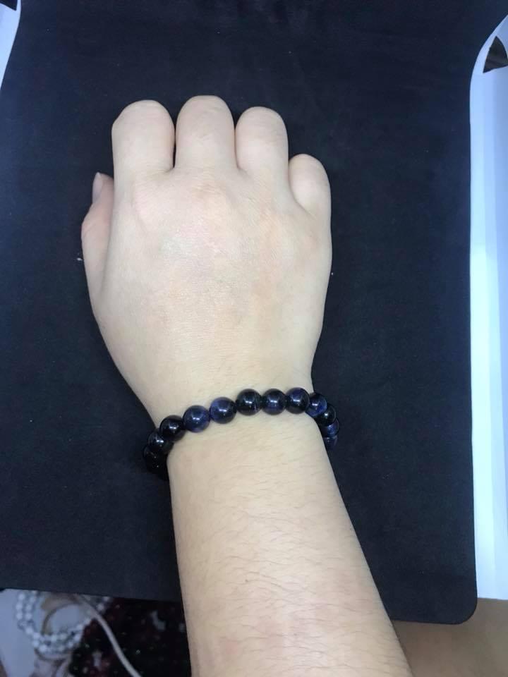 [HCM]VÒNG TAY ĐÁ MẮT HỔ  XANH DƯƠNG  8 LY