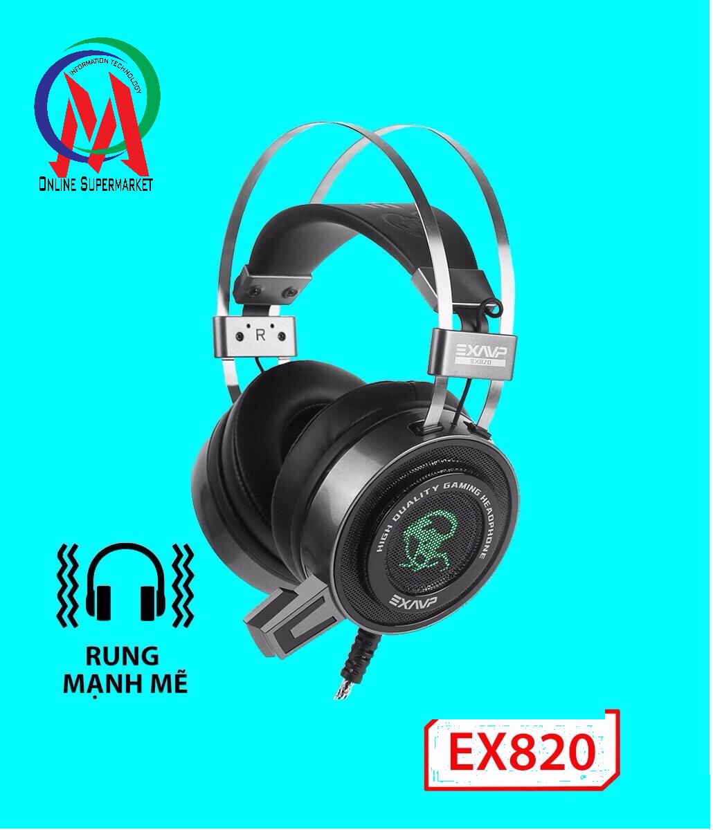 [HCM][Tai nghe chuyên game câm thanh cực hay] Tai Nghe EXAVP EX820V LED + Rung