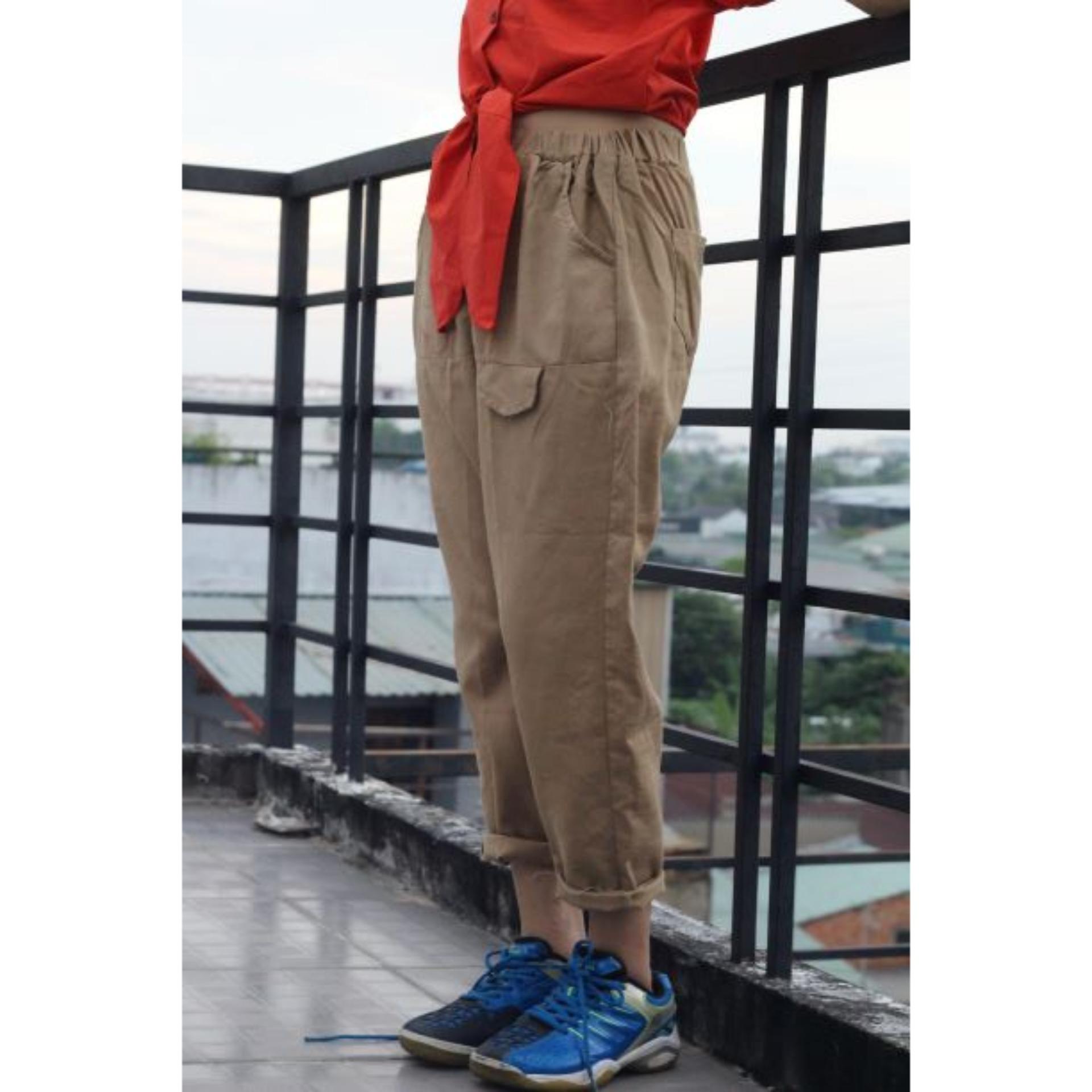 QUẦN BAGGY NỮ LƯNG THUN