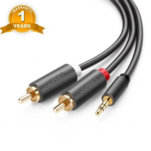 Cáp loa 3.5mm sang 2 đầu AV 10m uGREEN 10514