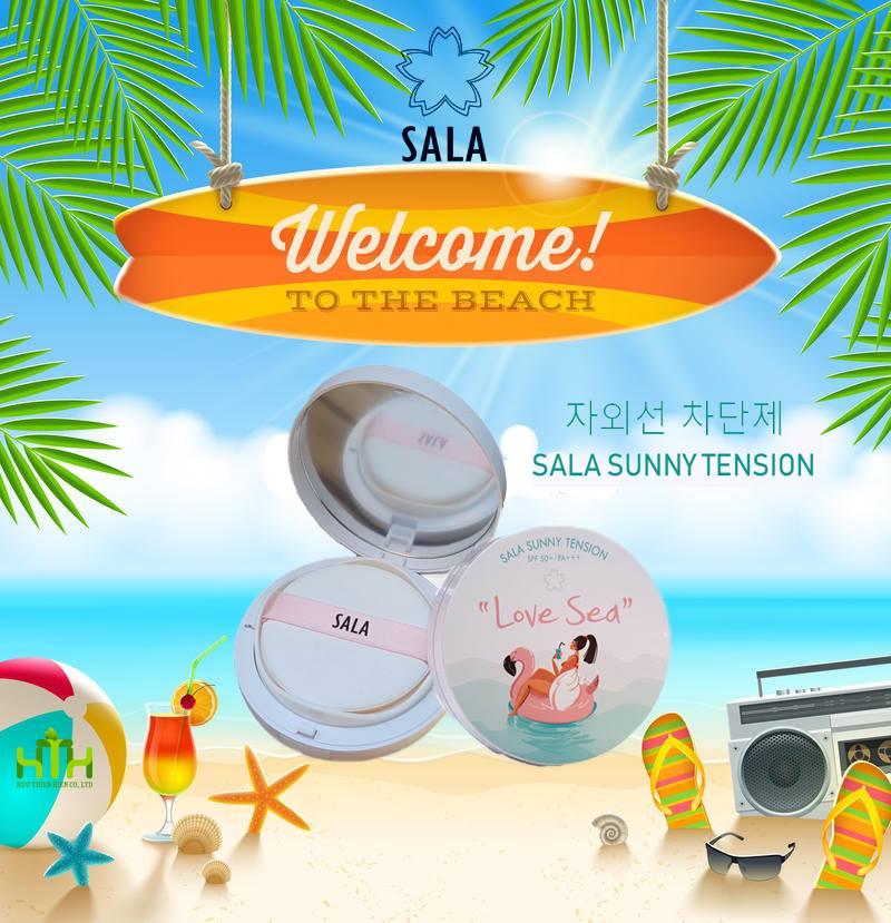 Phấn nước chống nắng Sala Love Sea (TẶNG KÈM CHAI NƯỚC HOA CHIẾT 20ML)