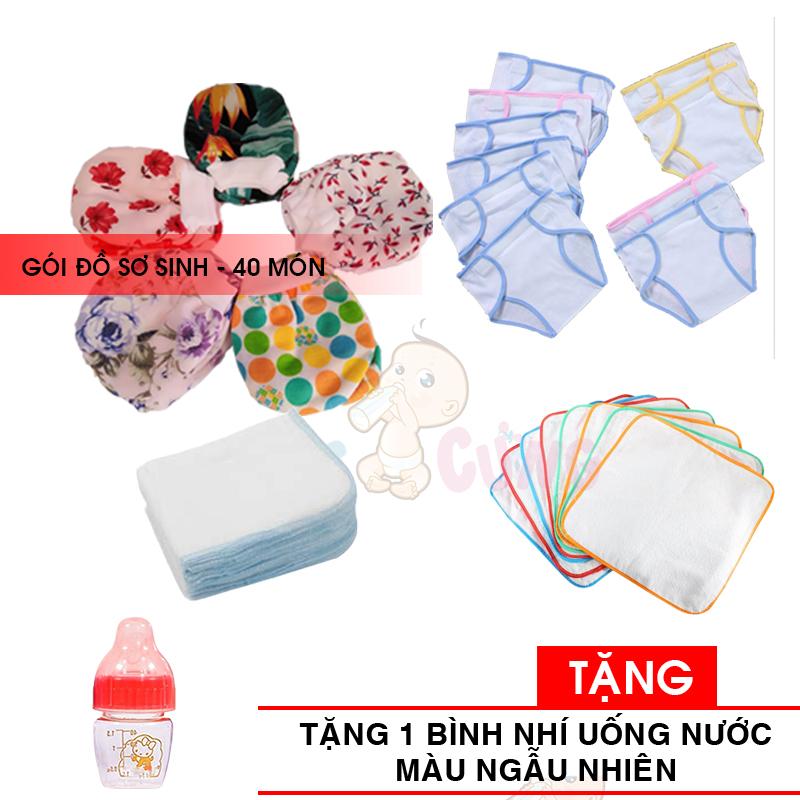Gói Đồ Sơ Sinh 40 món Cho Bé (0-3 tháng) TẶNG 1 bình uống nước nhí (Số lượng có hạn) - goi do so sinh