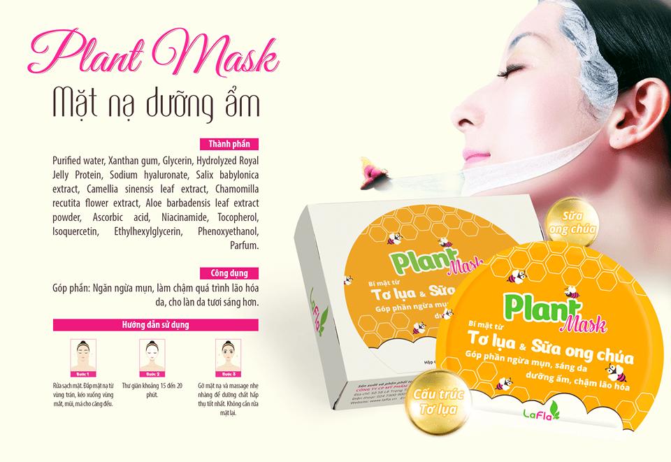 Mặt nạ tơ lụa sữa ong chúa plant mask