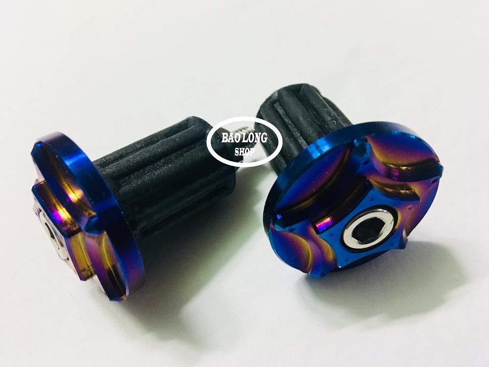 Bộ 2 Gù tay Lái INOX lên màu Titan gắn mọi loại xe máy