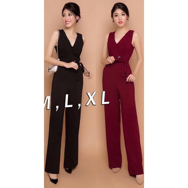 Jum dài ống suông thắt nơ eo sang trọng