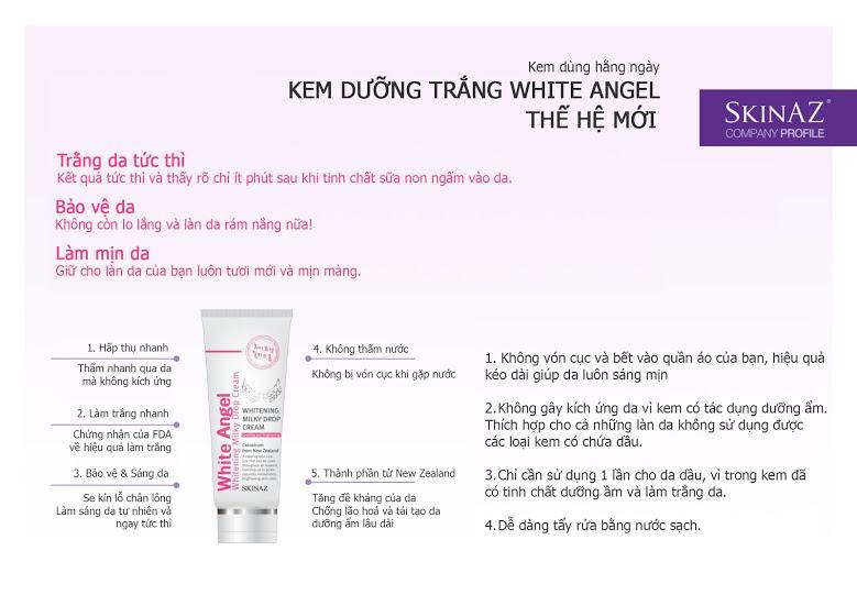 Kem dưỡng trắng da White Angel Skinaz