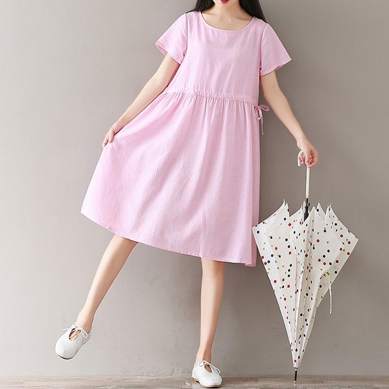 Đầm bầu công sở kẻ đẹp 01