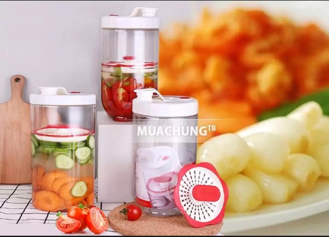[HCM]Hộp muối dưa cà interlock 1.3 lít