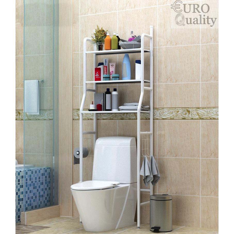 Kệ đựng dụng cụ nhà vệ sinh 3 tầng tiết kiệm không gian Best Mart Euro (Trắng)