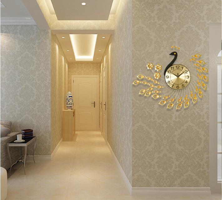 Đồng hồ trang trí chim công cao cấp PN19